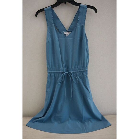 Athleta 659323-02 Women's Sz XS Blue Savannah Strap Drawstring Waist Mini Dress - Picture 1 of 11